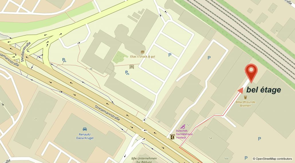 bel-etage tango navigation map